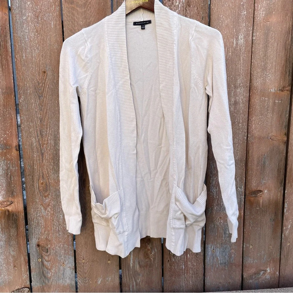 STACCATO Women’s Cream Cardigan Open Front Pockets Size Medium - Picture 1 of 12